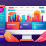 Create an illustration of a sleek, professional-looking website homepage with various types of advertisements seamlessly integrated into the design. Showcase banner ads, sidebar ads, and native ads within the website layout. The scene should convey a balance between user engagement and ad placement, highlighting a modern and clean aesthetic.